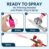 Airbrush Paint Set, 30 Water-Based, Quick-Drying Colors for Artists & Beginners, Ideal for Wood, Ceramic, Paper, Plaster, Canvas, Plastic (30 ml/bottle) Piccassio