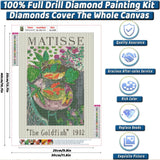 KICHANG Goldfish Diamond Painting Diamond Art Kits for Adults,Diamond Art Diamond Painting,5D Diamond Painting Accessories Diamond Art Kits,Round Full Drill Diamond Dots-Home Decor&Gift-12x16in KICHANG