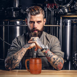 2 Pieces 17 oz Wooden Beer Mugs Wood Drinking Cup Wood Beer Stein Tankard Mug Tea Cup Barrel Mug Craft Tankard Wooden Drinkware with Handle for Tea Water Milk Men Women Coffee Travel Outdoor Suclain