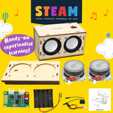 STEM Projects for Kids & Adults Build Your Own Bluetooth Speaker - Science Experiment Electronics Kit | Beginner's Starter DIY Set,STEM Gifts for Teenage Girls + Boys Ages 10 and Up (Dual Speakers) CYOEST