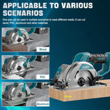 ZUYIYI 5-1/2" Cordless Circular Saw for Makita 18V Battery, Brushless 6600RPM Max Cutting Depth 2" (90°), Compact Tile Saw for Wood, Tile, Soft Metal, Plastic Cutting (NO Battery) ZUYIYI