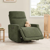 CHITA Electronic Power Recliner Chair Swivel Glider, FSC Certified Modern Nursery Rocking Chair with USB and Type-C Ports, Forest Green CHITA