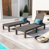 DIMAR GARDEN Outdoor Chaise Lounge,Resin Pool Lounge Chair Waterproof Recliner,Mocha DIMAR GARDEN