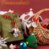 Framendino, 2 Pack Sublimation Bells Christmas with Angel Wings Ornaments for Christmas Tree Decoration 2 Sizes Framendino