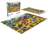 Buffalo Games - Tom Wood - Sunflower Friends - 500 Piece Jigsaw Puzzle for Adults -Challenging Puzzle Perfect for Game Nights - Finished Size is 21.25 x 15.00 Buffalo Games