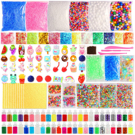 160 Pack Slime Supplies Making kit for Kids – Slime Mix Ins Accessories Include Slime Charms, Foam Balls for Creative Slime Making ﻿ Generic