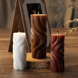 2 Pcs Silicone Wave Spiral Candle Mold - Silicone Resin Casting Molds for Candle & Resin & Soap Craft Supplies EVERELAM