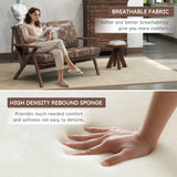 Bonzy Home 51.6" Loveseat Sofa Mid-Century Faux Leather Accent Chair, Upholstered 2-Seat Couch Loveseat with Solid Wood Frame and Cushions, Small Sofa Couch for Living Room, Bedroom,Retro Brown Bonzy Home