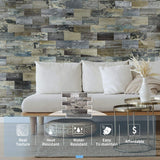 Art3d Peel and Stick Distressed Rustic Wood Panel 5-Pack of 13.5x11.4inches, for Kitchen Backsplash, Bathroom Decoration, Fireplace and Stair Riser Decal, Made of PVC Composite Laminate Art3d