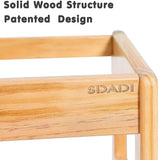 SDADI Mother's Helper Adjustable Height Step Stool Safety Counter Level Learning Toddler Tower for Kitchen and Bathroom, Natural SDADI