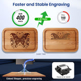 Gluwphy Class 1 20000mV(20W) Enclosed Engraving Machine with Air Assist Honeycomb, Turbo Fan Filtering Laser Cutter for Wood, Metal, Acrylic, Leather, Black Gluwphy