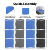 Home Gym Mat, Puzzle Exercise Mat, EVA Interlocking Foam Floor Tiles for Home Workout Equipment and Kids' Play Areas - Black, 24 in x 24 in x ½ in - 32 Tiles (Black, 32 Pack, 128 SQ FT) Nazhura