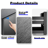 Anbuy LED Black 6 Drawer Double Dresser with Light, Modern Dresser for Bedroom with High Gloss Drawers Dual Chest of Drawers (Black) Anbuy