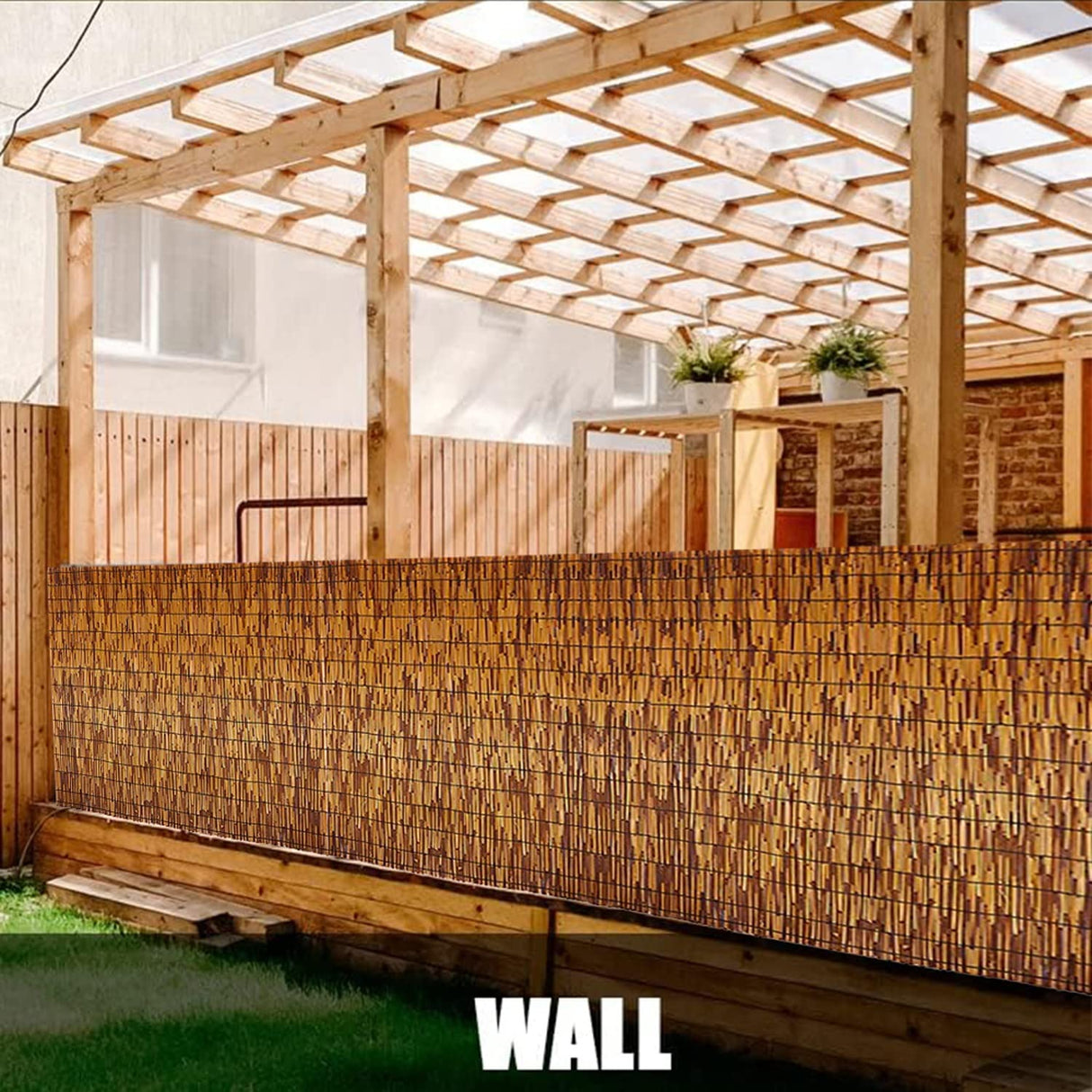 Bcofo Reed Screening,Decorative Fences,Sunshade,Bamboo Fencing Rolls, Patio Privacy Screen Panels,2 3 4 5 feet High x 16.4 feet Long, Reed Screen for Garden (Size : H0.91xL5m/H3xL16.4ft) Bcofo