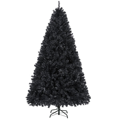 Yaheetech 6ft Black Artificial Christmas Pine Tree Seasonal Holiday Carnival Home Party Decoration for Home, Office, Party Decoration Indoor Outdoor with 818 Branch Tips and Foldable Stand Yaheetech