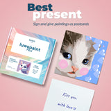 LuwoArte 6 Pack Paint by Numbers Kit for Adults – Meme Kittens (Cats) – Funny Paint by Numbers for Adults Beginners – DIY Adult Paint by Number Kit – Relaxing Wall Art Gift Set – 7.87 x 7.87 inch LuwoArte