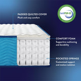 Best Price Mattress 12 Inch Hybrid Mattress, Tight Top, Supportive Foam, Pocketed Coils, Certified Safe Foams & Fabric, Mattress in a Box, Full Best Price Mattress