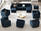 Belffin Modular Sectional Sofa with Storage Seats Velvet L Shaped Corner Couch Convertible Sectional Sofa with Chaise (Blue, L Shape-1)… Belffin
