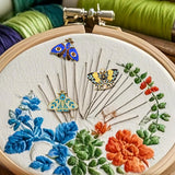 Butterfly (3 Pieces) Needle Minder Magnetic Needle Keeper for Cross Stitch Embroidery Sewing Needle and Pin Holders HENYANMHXH