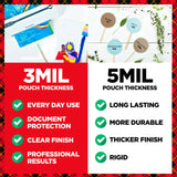 Scotch Thermal Laminating Pouches, 100 Count, Clear, 5 mil., Laminate Business Cards, Banners and Essays, Ideal Office or School Supplies, Fits Letter Sized Paper (8.9 in. × 11.4 in.) Scotch