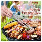 Chef's Trade Professional Kitchen & Cooking Tweezers/Tongs 12" Stainless Steel Multi-Use CHEF'S TRADE