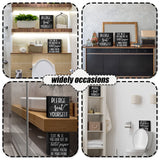 Jetec 2 Pieces Farmhouse Bathroom Signs Decor Wooden Box Sign Funny Bathroom Wall Art Rustic Bathroom Wood Plaque Please Seat Yourself Bathroom Decor for Home Bathroom Restroom(Black) Jetec