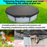 SIHAIAN 20 Ft Pool Cover, with Automatic Drain Round Pool Cover, One-Piece Quick Installation and Removal Above Ground Pool Cover, Preventing Waterlogging, UV Protected Solar Swimming Pool Cover SIHAIAN