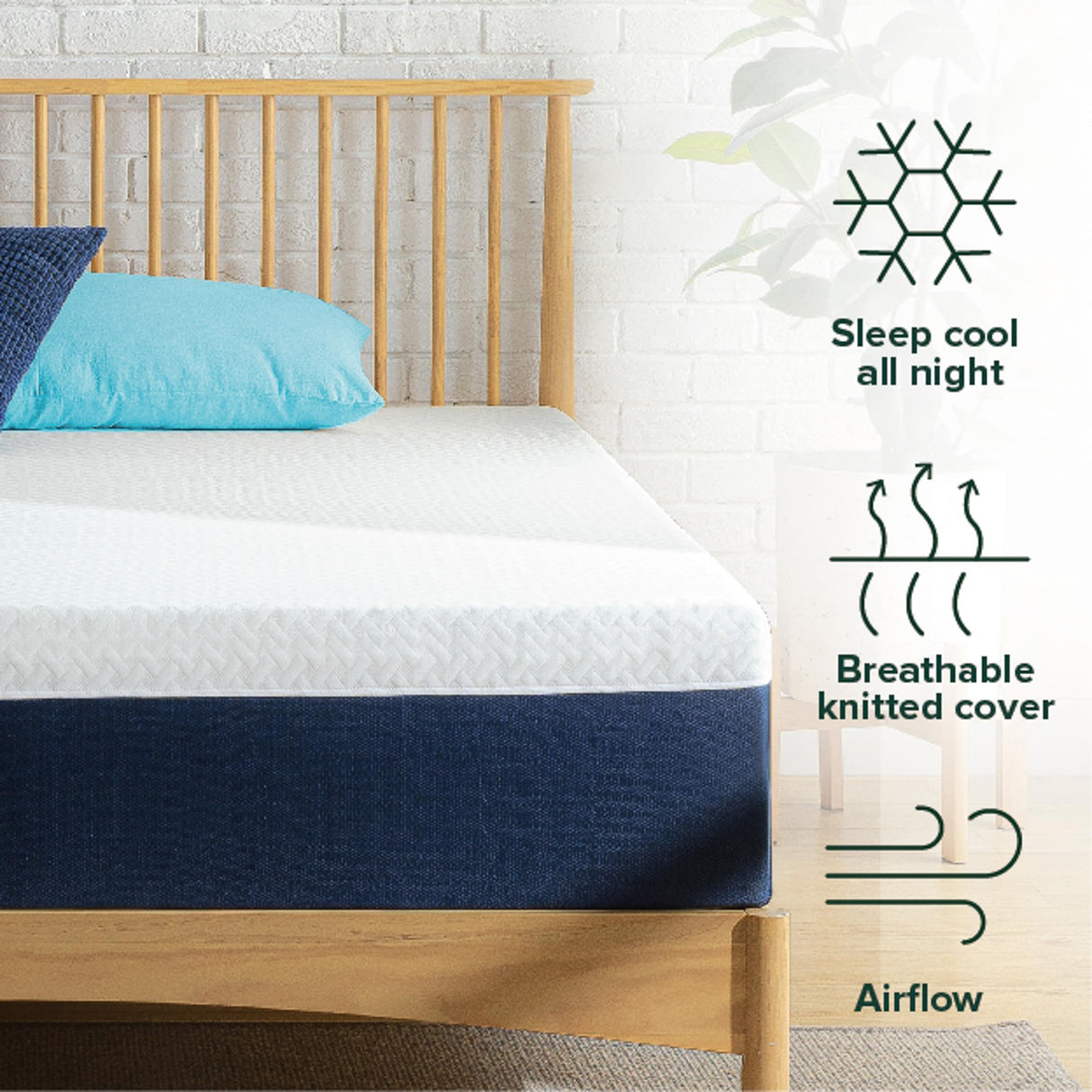 ZINUS 10 Inch King Cooling Comfort Hybrid Mattress [New Version], Fiberglass Free, Medium Firm Feel, Motion Isolation, Certified Safe Foams & Fabric ZINUS