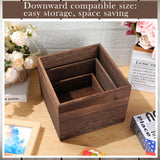 Barydat 6 Pcs Wood Display Risers Rustic Cupcake Stand Food Risers for Buffet Table Wooden Stackable Display Stand Box for Catering Dessert Collectibles Jewelry Figures Show Barydat