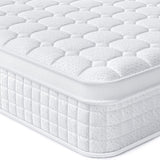 Vesgantti 12 Inch Multilayer Hybrid California King Mattress - Multiple Sizes & Styles Available, Ergonomic Design with Memory Foam and Pocket Spring, Medium Firm Feel, White Vesgantti