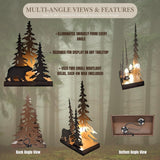 Rustic Metal Bear Silhouette Table Lamp – Forest-Inspired Night Light for Cabin, Lodge, and Woodland Décor BestGiftEver