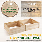 SPECRAFT 8x4 Ft Wood Raised Garden Bed, Durable 15 Inch Depth Planter Box for Vegetables, Herbs, and Flowers, Ideal for Outdoor Gardening with Open Base SPECRAFT