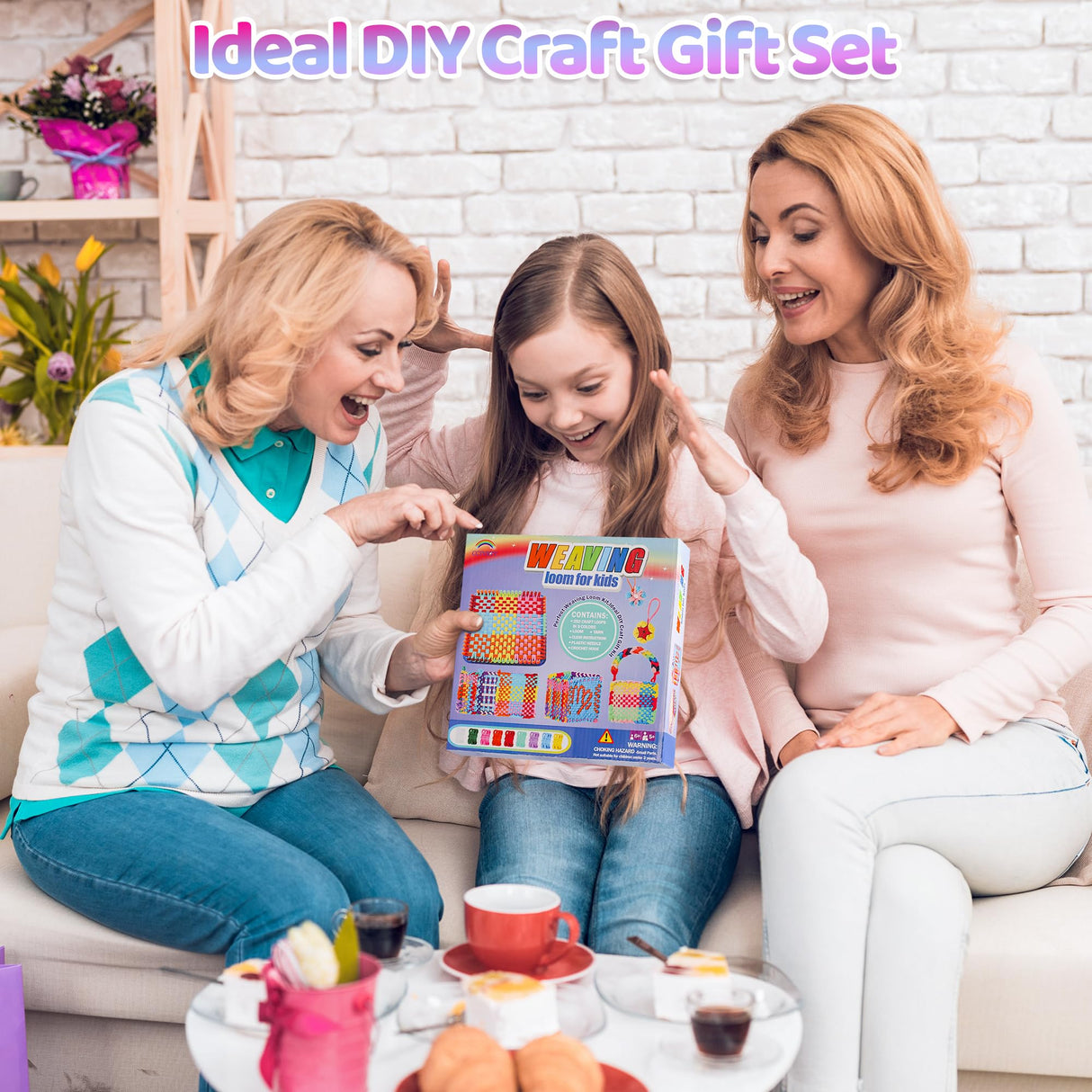 CCTVRTV Weaving Loom Kit Toys for Kids and Adults, Potholder Loops DIY Arts and Crafts for Boys and Girls Ages 5 6 7 8-12 13, Easy Potholder Loom Knitting Kits Gifts for Beginners, 252 Craft Loops CCTVRTV