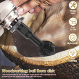 GLMFAN Sphere Rotary Burr w 5/8-11 Threads for 4 1/2 and 5 In Angle Grinder Carbon Steel Ball Gouge Angle Grinder Attachments Power Carving Tools for Wood Carving Grinding Polishing Engraving (Black) GLMFAN