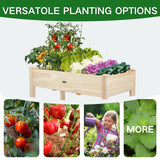 ZSYWODFO 48x24x30in Raised Garden Bed,Wooden Raised Garden Beds Outdoor,Elevated Wooden Planter Box with Legs for Backyard/Patio/Gardener,210lb Capacity-Natural ZSYWODFO