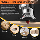 Aslsouti Cordless Trim Router, Compact Wood Router Tool Compatable for Makita 18V/21V Batteries, Power Palm Routers Brushless for Woodworking, 1/4" Collets Fixed Base with Depth Adjustment 6 Speeds Aslsouti