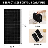 Homaxy 100% Cotton Terry Kitchen Towels(Black, 13 x 28 inches), Checkered Designed, Soft and Super Absorbent Dish Towels, 4 Pack Homaxy