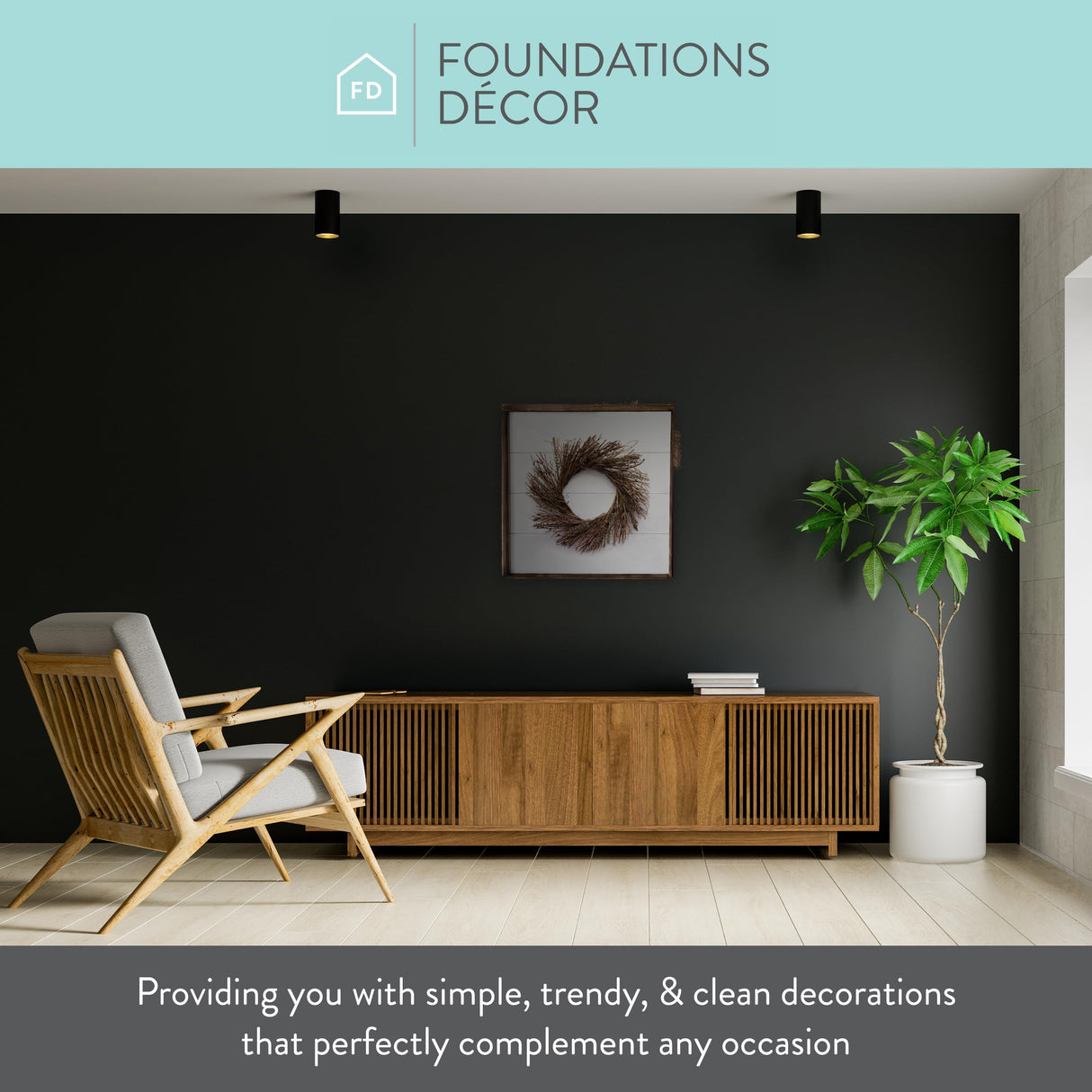 Small Wreath - Rustic Farmhouse Living Room Decor with Wreath Frame & Seasonal Wreaths - Stylish Home Wall Decor for Living Room, Entryway & Kitchen by Foundations Decor, Fall Foundations Decor