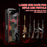 6-8 Gun Safe, Gun Safe for Rifles and Pistols, Gun Locker, Rifle safes for Home,Metal Gun Cabinet for Rifles and Shotguns, Dual Alarm & Mute System, Quick Access, No Assembly Required SHICHI
