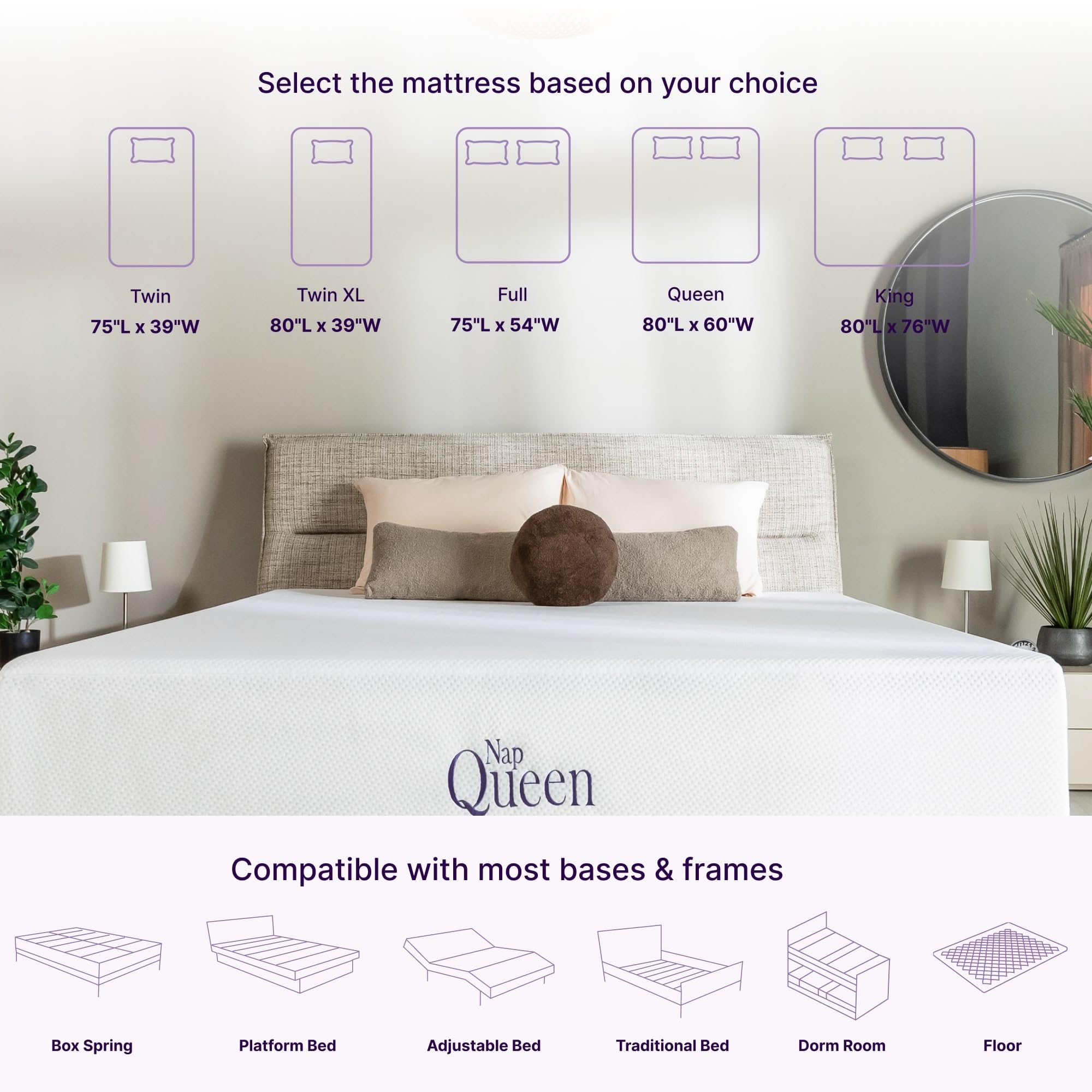 NapQueen 12 Inch Queen Size Mattress - Thumbnail 5