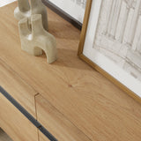 WAMPAT Dresser for Bedroom, Closet Organizers and Storage with 12 Drawers, Chest of Drawers with Metal Base, Wooden Modern Dresser for Living Room, Bedroom, Entryway, Oak WAMPAT