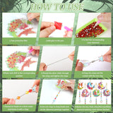 Tradder 6 Pcs Diamond Painting Wind Chimes Spring Diamond Painting Kit Double Sided Elf Ornaments with Crystal Pendant 5D Diamond Art for Spring Home Garden Hanging Ornament Tradder