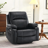 MCombo Small-Wide Power Lift Recliner Chair with Massage and Heat for Petite Elderly People, 3 Positions, 2 Side Pockets, USB Ports, Faux Leather R7410 (Black, Small-Wide) MCombo