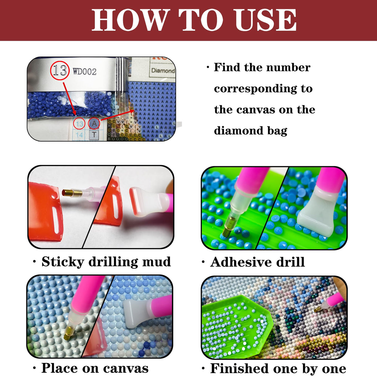 Eiflow DIY Chicken Diamond Art Kits for Adults, 5D Diamonds Painting Kits Rooster with Glasses Full Round Drill(13.8x13.8inch/35x35cm) Eiflow