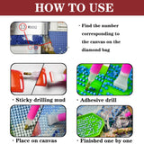 Eiflow DIY Chicken Diamond Art Kits for Adults, 5D Diamonds Painting Kits Rooster with Glasses Full Round Drill(13.8x13.8inch/35x35cm) Eiflow