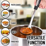 Zulay Kitchen Stainless Steel Cooking Utensil - Stainless Steel Kitchen Utensil - Durable Kitchen Gadgets - Metal Kitchen Accessories - Easy to Clean Kitchen Tools - 12" Soup Ladle Zulay Kitchen