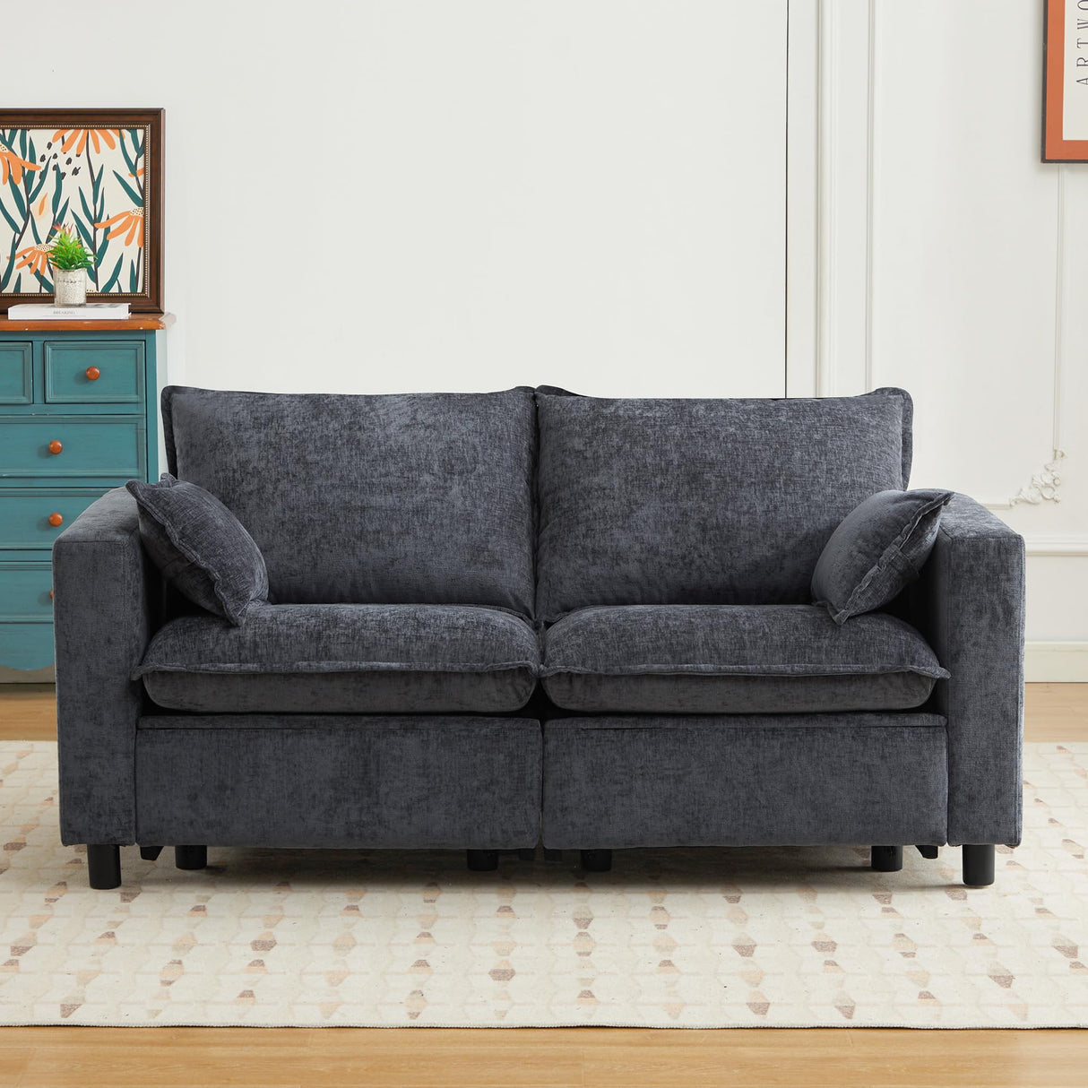 GUEAPY Cloud Couch Power Reclining Sofa Loveseat-Oversized Reclining Sectional Couches, Modern Power Recliner Sofa/Couches for Living Room, Comfortable Recliner Couches with Soft Upholstery Pillows GUEAPY