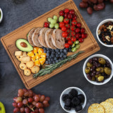 KOLWOVEN Wood Cutting Boards for Kitchen - Set of 3, Wooden Cutting Board Set with Holder for Chopping Meat, Cheese, Fruits, Vegetables, Knife Friendly Serving Tray KOLWOVEN