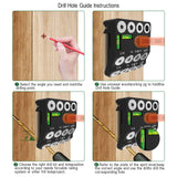 Drill Guide,30 45 90 Angled Drill Guide Jig with 2 Torpedo Level 4 Sizes Drill Hole Guide Jig Use on Flat Surfaces, Round Parts, and Corners Angled Straight Hole ENGYNC