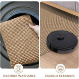 KOZYFLY Boho Runners for Hallways 2x6 ft Washable Hall Carpet Runner Rubber Backed Kitchen Rug Non Slip Woven Cotton Entryway Runner Rugs Floor Runners for Indoor Hallway Bedroom, Tan/Orange/Brown KOZYFLY